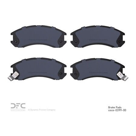 Dynamic Friction Co DFC 3000 Semi-Metallic Brake Pads - 1311-0399-00